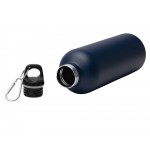 Бутылка LUWAK/ЛЮВАК из переработанной нержавеющей стали с карабином, синий нейви