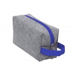Косметичка из РПЕТ фетра с ручкой Felt, серый с синим