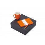 Подарочный набор с блокнотом С1, металлической ручкой и кружкой, оранжевый