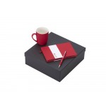 Подарочный набор с блокнотом С1, металлической ручкой и кружкой, красный