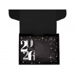 Подарочный набор c термокружкой, блокнотом, ручкой и свечкой, темно - синий