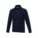 Мужская флисовая куртка Amber на молнии из переработанных материалов по стандарту GRS, темно-синий