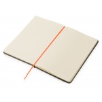 Блокнот Color линованный А5 в твердой обложке с резинкой, серый/оранжевый (P)
