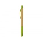 Ручка из бамбука и переработанной пшеницы шариковая Nara, бамбук/зеленый