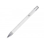 Шариковая ручка Moneta из переработанного алюминия (черные чернила) - Белый