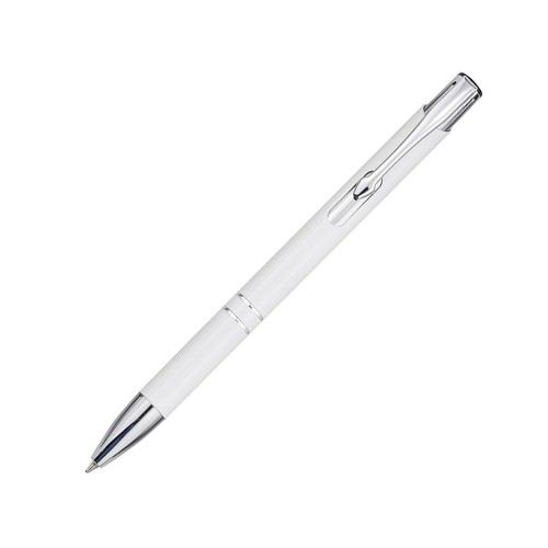 Шариковая ручка Moneta из переработанного алюминия (черные чернила) - Белый