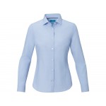 Cuprite Женская рубашка с длинным рукавом, изготовленная из натуральных материалов, которые отвечают стандарту GOTS - Светло-синий