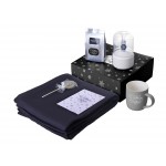 Подарочный набор с пледом, увлажнителем и кружкой, серый