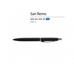 Ручка SAN REMO шариковая  автоматическая, черный металлический корпус, 1.00 мм, синяя