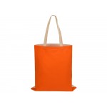 Сумка для шопинга Twin двухцветная из хлопка, 180 г/м2, оранжевый/натуральный