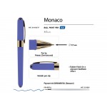 Ручка пластиковая шариковая Monaco, 0,5мм, синие чернила, лиловый