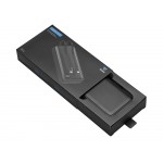 Внешний аккумулятор со встроенными кабелями Фрэйм Про, быстрая зарядка, 20000мач, черный