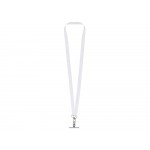 Ланъярд 2 см под сублимацию с 2-мя трендовыми карабинами и металлическим держателем для телефона, серебристый