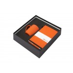 Подарочный набор с блокнотом С3, металлической ручкой и кружкой, оранжевый