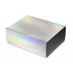 Подарочная коробка с голографическим шубером без печати Aurora, XL горизонтальный, 300х235х105 мм.