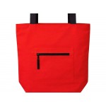 Сумка на молнии Zipper  Neo из хлопка 280 г c карманом на молнии спереди, красный