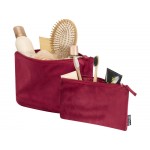 Swift набор косметичек из переработанного бархата GRS, бургунди