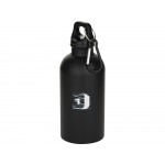 Oregon одностенная бутылка для воды с карабином, изготовленная из нержавеющей стали, сертифицированной по стандарту RCS, объемом 400 мл - Черный