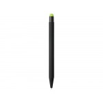 Резиновая шариковая ручка-стилус Dax, черный/лайм