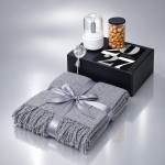 Подарочный набор Re:Snug с пледом, увлажнителем и попкорном, серый