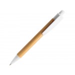 Ручка шариковая GILDON, бамбук, натуральный/белый