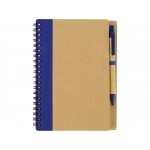 Подарочный набор Essentials с флешкой и блокнотом А5 с ручкой, синий