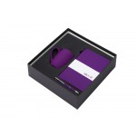 Подарочный набор с блокнотом С2, металлической ручкой и кружкой, фиолетовый