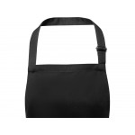 Фартук Andrea плотностью 240 г/м² с регулируемой завязкой на шее - сплошной черный