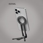 Магнитная подставка с карабином для телефона, чёрная, Deppa