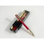 Ручка пластиковая шариковая Parliament, 0,7 мм, синие чернила, красный/золотистый