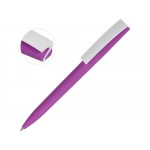 Ручка пластиковая soft-touch шариковая Zorro, фиолетовый/белый