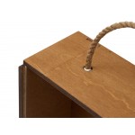 Подарочная коробка из фанеры Constellation 330х220х100 мм, фанера 6 мм, крышка на выдвижных пазах черная ЛХДФ 3 мм, бечевка