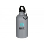 Oregon одностенная бутылка для воды с карабином, изготовленная из нержавеющей стали, сертифицированной по стандарту RCS, объемом 400 мл - Серый