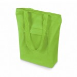 Сумка на молнии Zipper из хлопка 280 г c карманом на молнии спереди, зеленое яблоко
