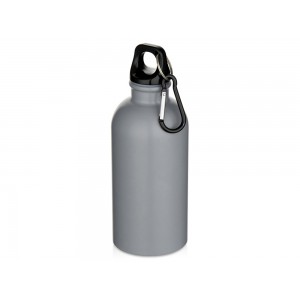 Oregon одностенная бутылка для воды с карабином, изготовленная из нержавеющей стали, сертифицированной по стандарту RCS, объемом 400 мл - Серый