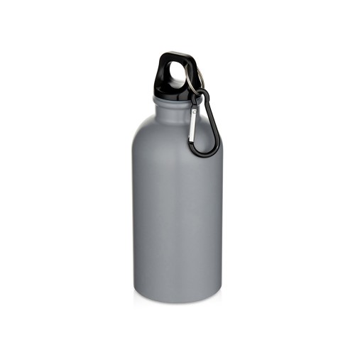 Oregon одностенная бутылка для воды с карабином, изготовленная из нержавеющей стали, сертифицированной по стандарту RCS, объемом 400 мл - Серый