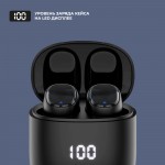 Беспроводные наушники с микрофоном Air Buds Pro, TWS, BT 5.3, LED, 300 мАч, черный, Deppa