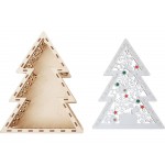 Шкатулка из фанеры в виде елки Firytale , серебристая