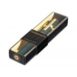 Ручка пластиковая шариковая Parliament, 0,7 мм, синие чернила, зеленый/золотистый