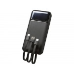 Подарочный набор Tesla с блокнотом А5, ручкой и пауэрбенком на 10 000 mAh, черный