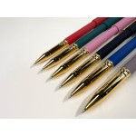 Ручка пластиковая шариковая Parliament, 0,7 мм, синие чернила, розовый/золотистый