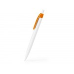 Ручка пластиковая шариковая HINDRES, белый/апельсин