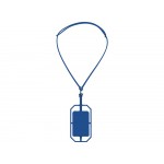 Картхолдер RFID со шнурком, ярко-синий