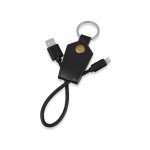 Кабель-брелок USB-Lightning Pelle, черный