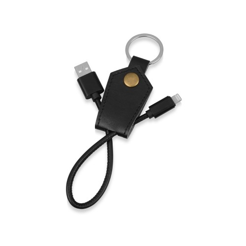 Кабель-брелок USB-Lightning Pelle, черный