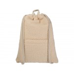Шерпа рюкзак со шнурком из переработанной шерпы GRS объемом 9 л, бежевый
