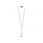 Ланъярд 2 см под сублимацию с трендовым карабином, замком обрыва и металлическим держателем для телефона, серебристый