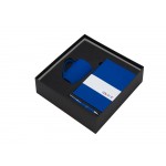 Подарочный набор с блокнотом С3, металлической ручкой и кружкой, синий