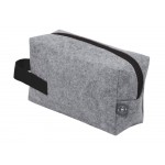 Косметичка из РПЕТ фетра с ручкой Felt, серый с черным
