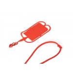 Силиконовый шнурок DALVIK с держателем мобильного телефона и карт, красный
